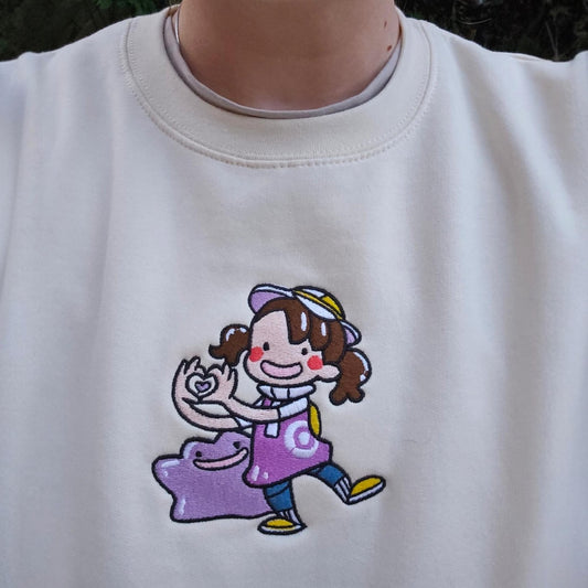 Cozy Gamer Embroidered Sweatshirt | Cute Gamer Gift | Cosy Gaming Jumper