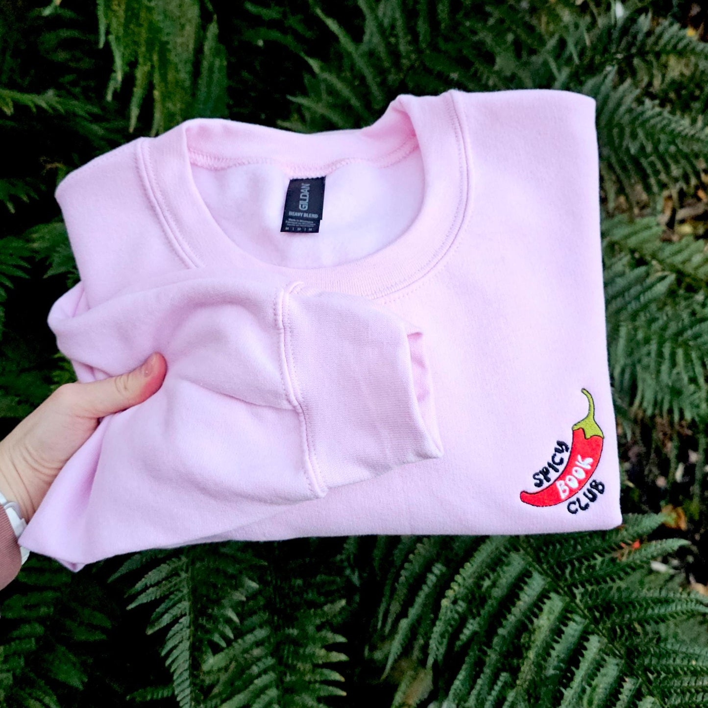 Spicy Book Club Embroidered Sweatshirt, Bookworm Gift, Bookish Crewneck, Book Club