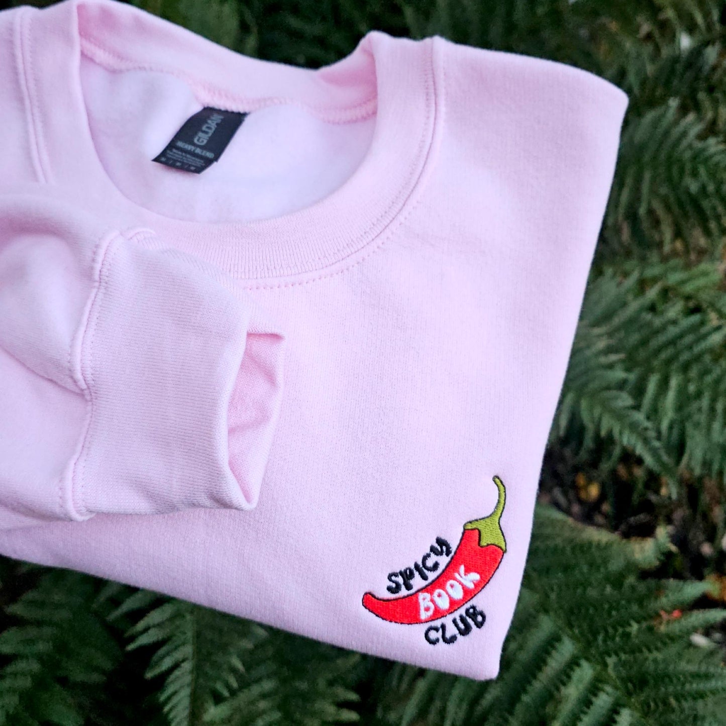 Spicy Book Club Embroidered Sweatshirt, Bookworm Gift, Bookish Crewneck, Book Club