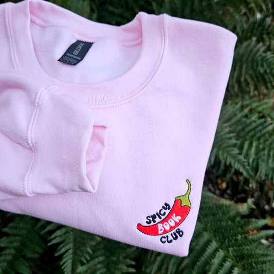 Spicy Book Club Embroidered Sweatshirt | Bookworm Gift | Bookish Crewneck