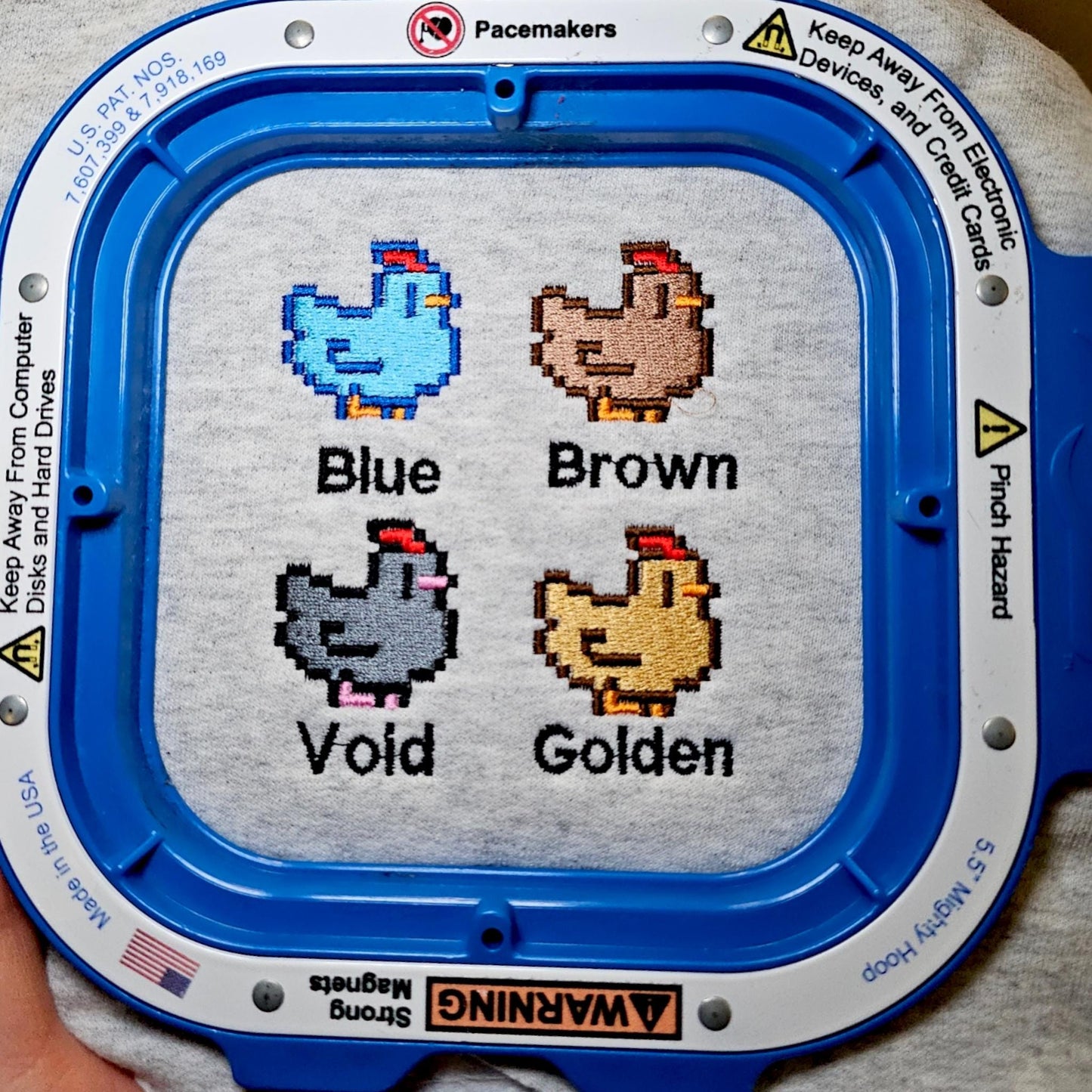 Embroidered Pixel Chicken Beanie, Stardew Valley Gift, Gift For Him, Gift For Her, Gamer Gift