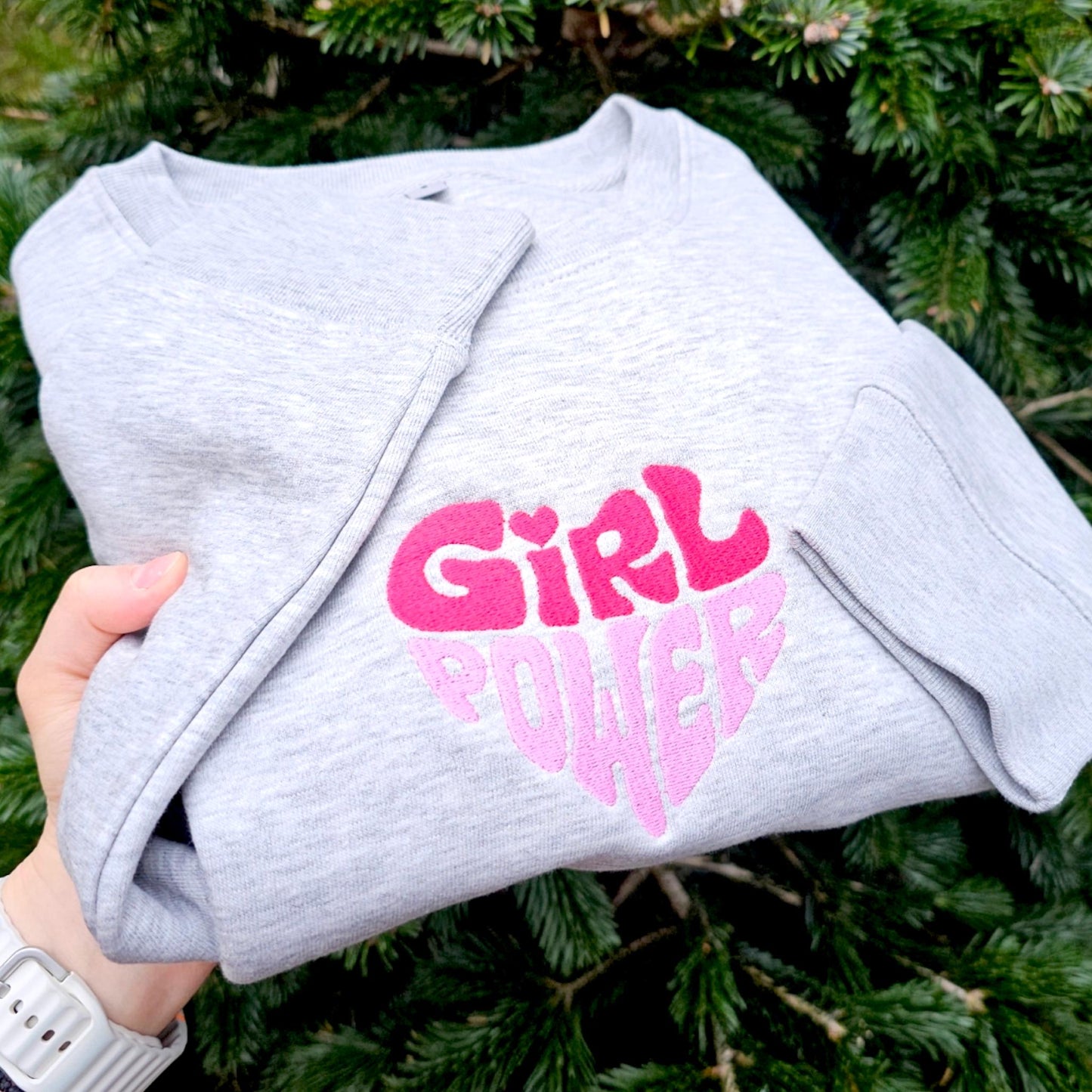 Girl Power Embroidered Sweatshirt, Feminism Sweatshirt, Feminist Jumper, Gift For Her, Best Friend Gift, Feminist Minimal Crewneck