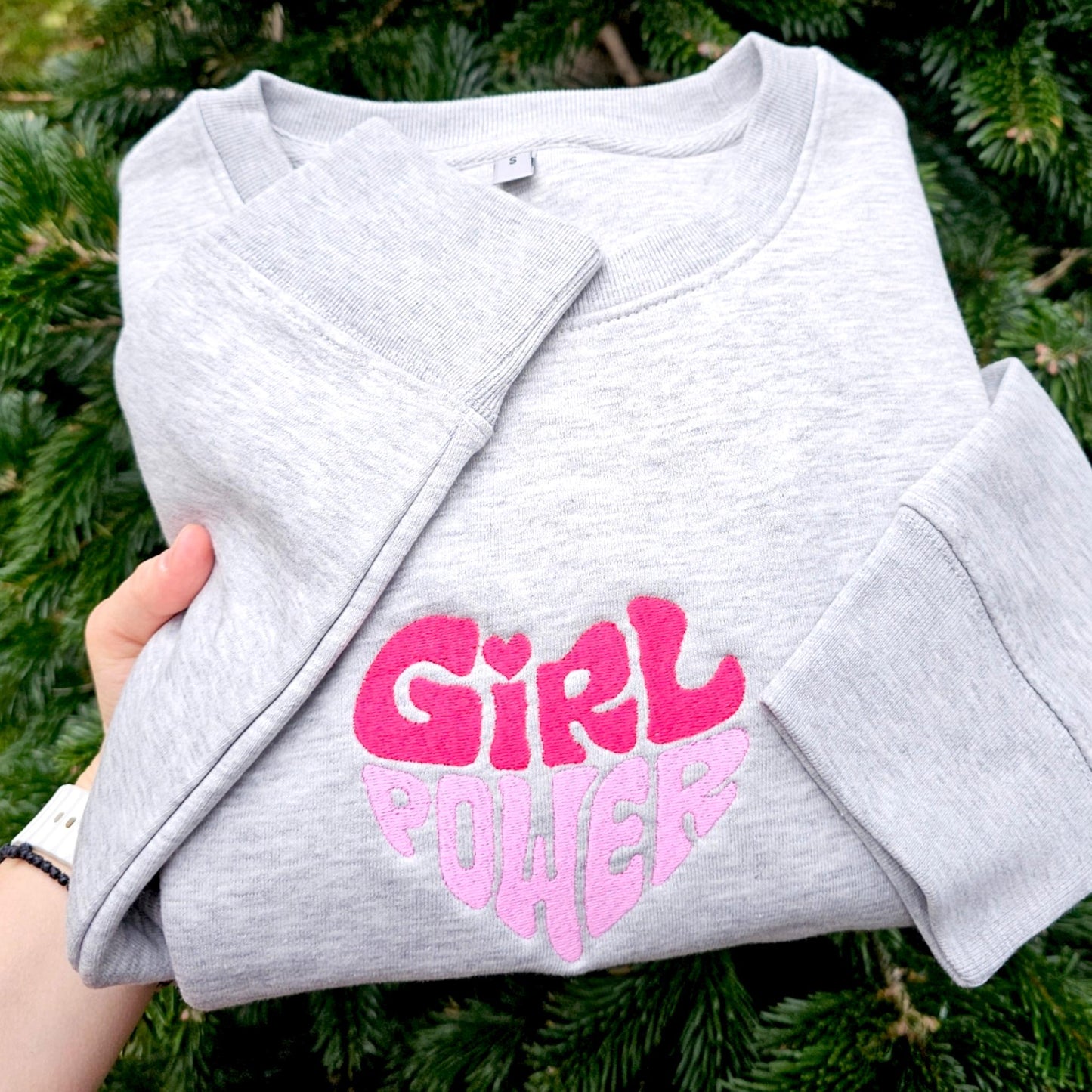 Girl Power Embroidered Sweatshirt, Feminism Sweatshirt, Feminist Jumper, Gift For Her, Best Friend Gift, Feminist Minimal Crewneck