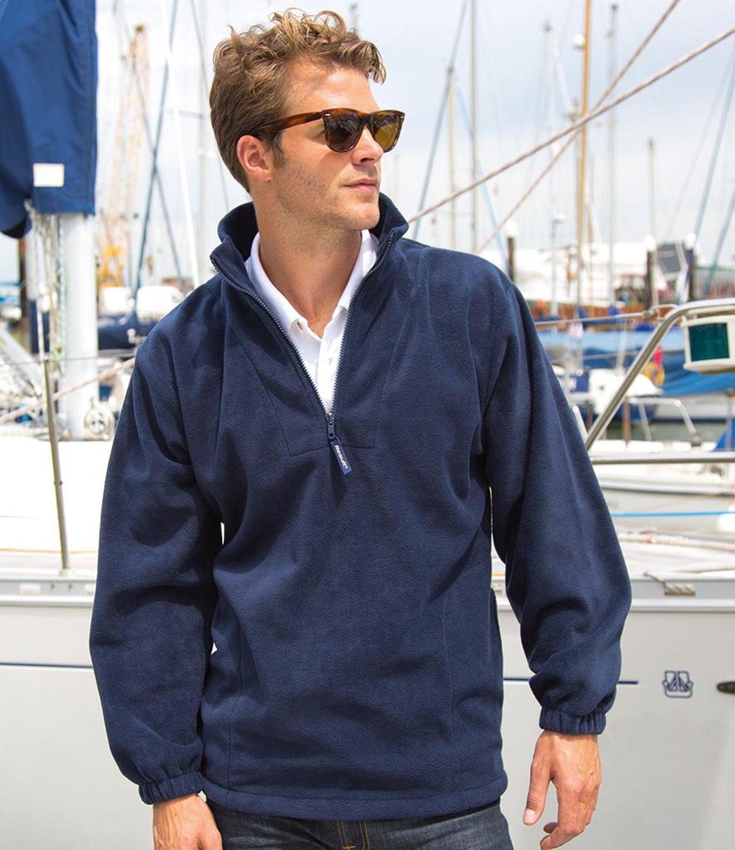 Pixel Chicken Embroidered Fleece, Cosy Gamer Quarter Zip, Unisex Farming Game Gift