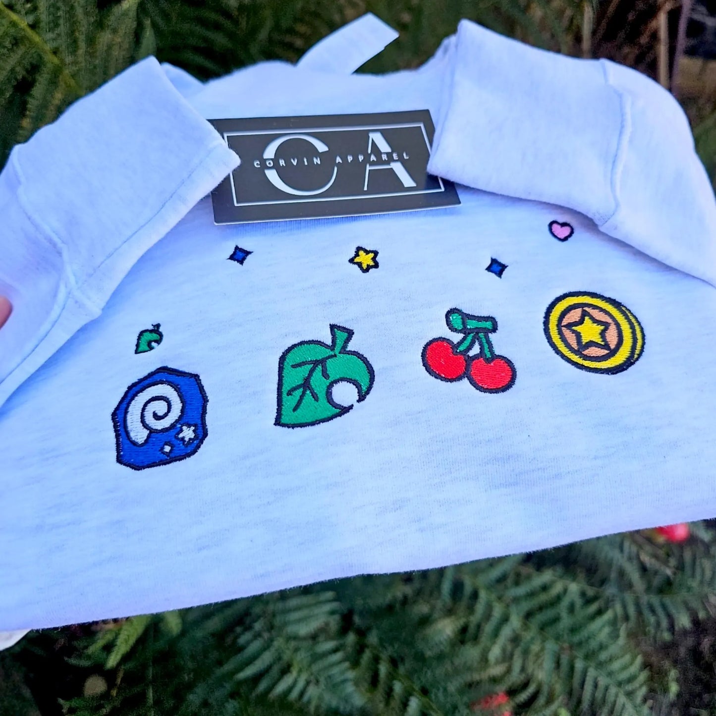 ACNH Embroidered Sweatshirt, Animal Crossing Gift