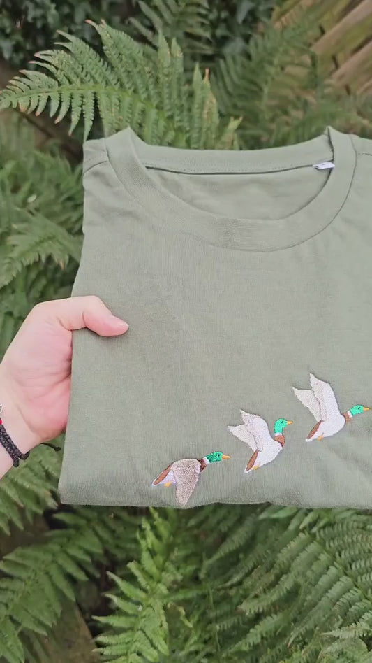 Mallard Embroidered T-shirt | Ducks Shirt