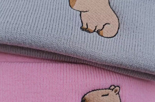 Capybara Embroidered Beanie, Capybara gifts