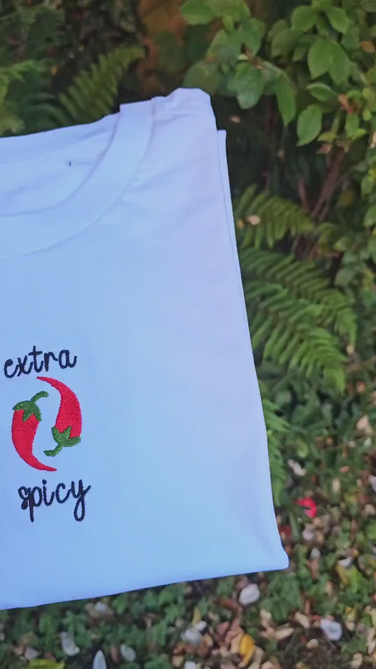 Extra Spicy Embroidered T-shirt | Summer Shirt