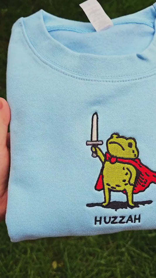 Huzzah Frog Sweatshirt | Funny DnD Jumper