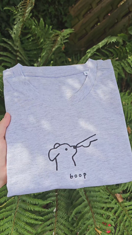 Funny Dog Boop Embroidered T-shirt