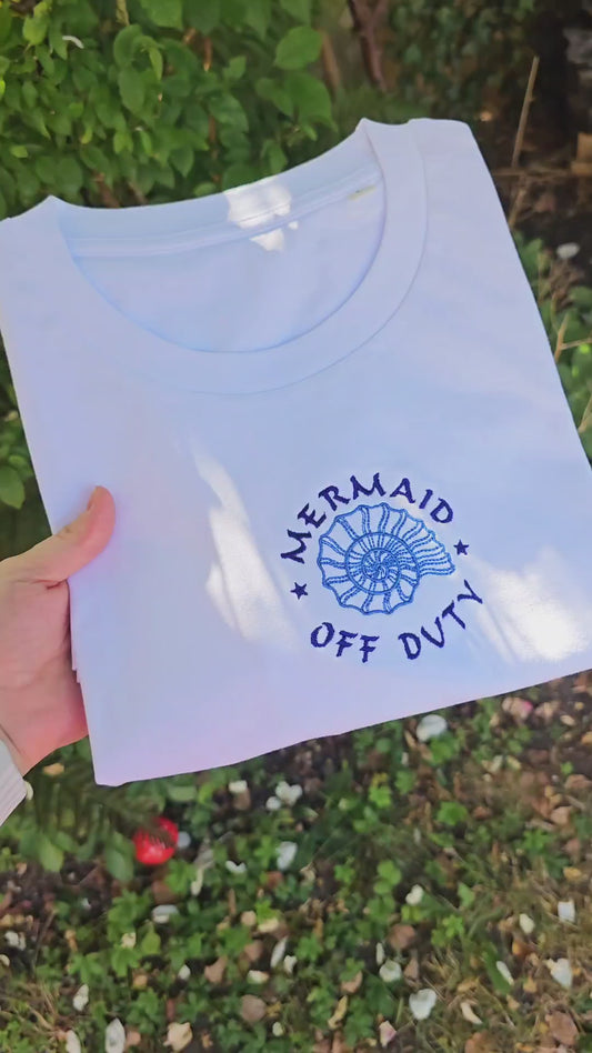 Off Duty Mermaid Embroidered T-shirt
