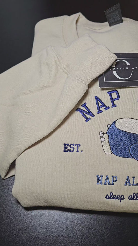 Nap Club Embroidered Sweatshirt | Cute Kawaii Sweatshirt