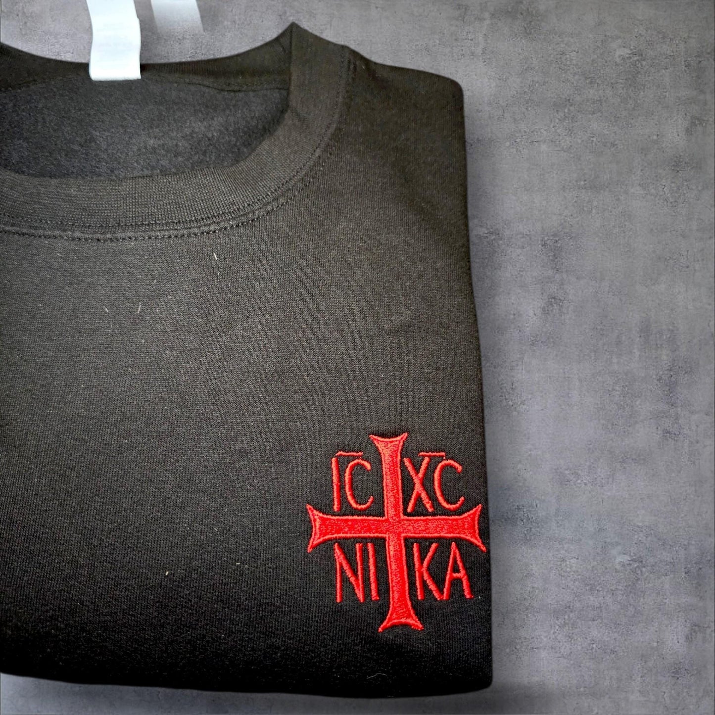 Orthodox Cross Embroidered Sweatshirt