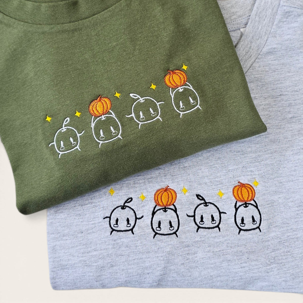 Junimo Pumpkins Embroidered T-shirt | Statdew Valley Gift