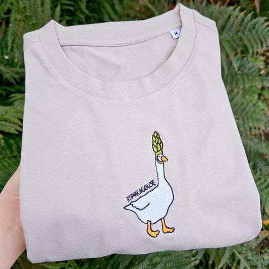 Asparagoose Embroidered T-shirt | Punny Shirt