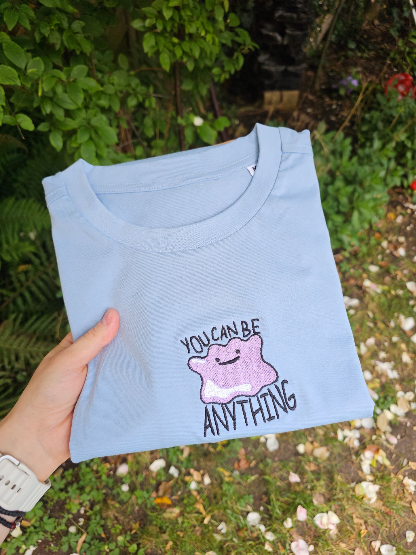 You Can Be Anything Cute Embroidered T-shirt