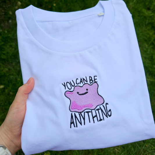 You Can Be Anything Cute Embroidered T-shirt