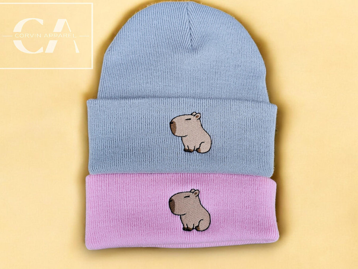 Capybara Embroidered Beanie, Capybara gifts