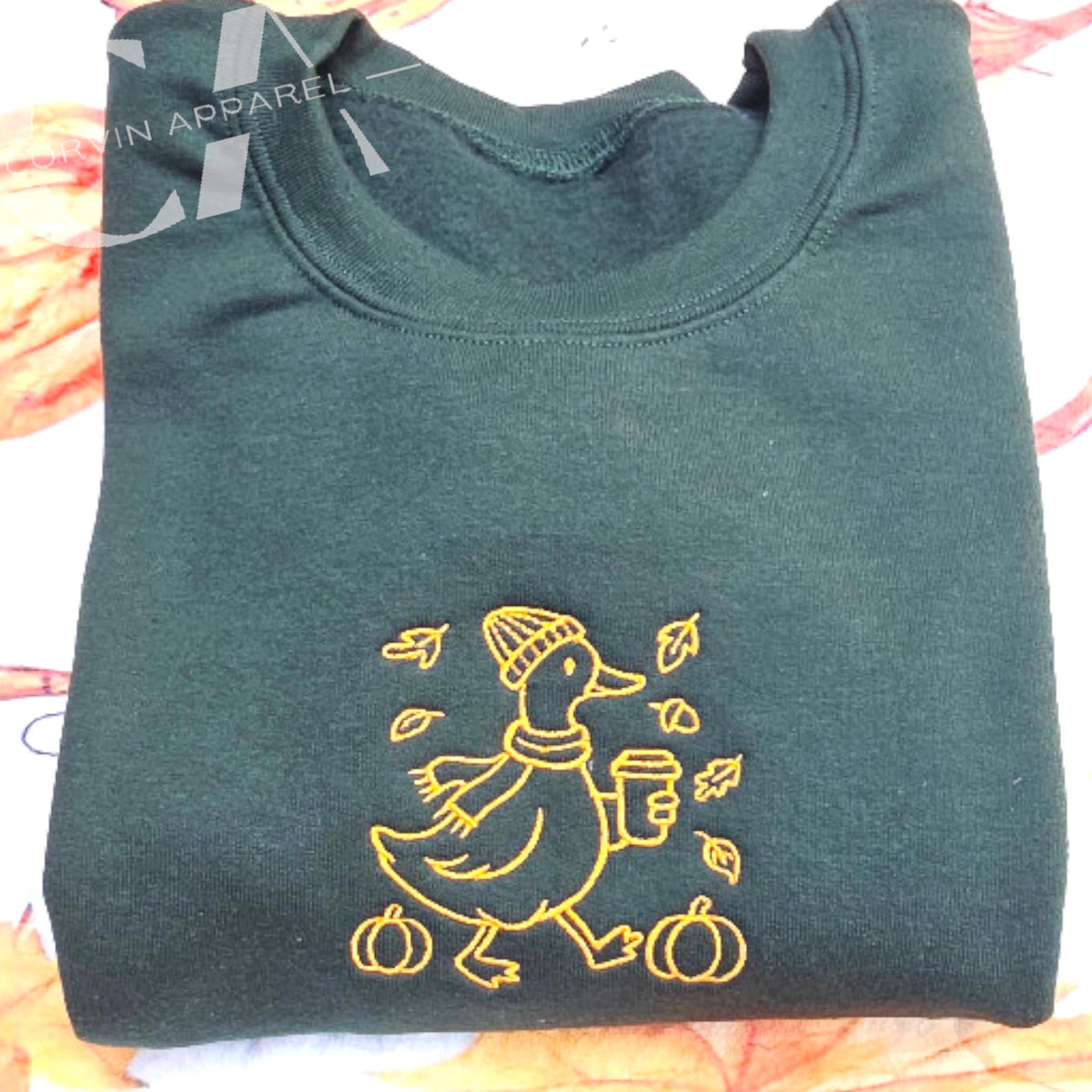Autumn Embroidered Sweatshirt | Cute Autumn Jumper