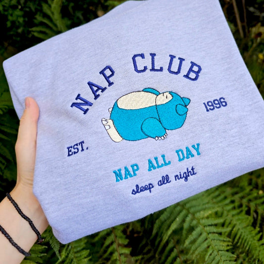 Nap Club Embroidered Sweatshirt | Cute Kawaii Sweatshirt
