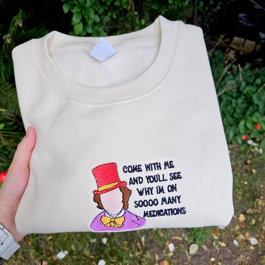 Funny Chronic Illness Embroidered Sweatshirt