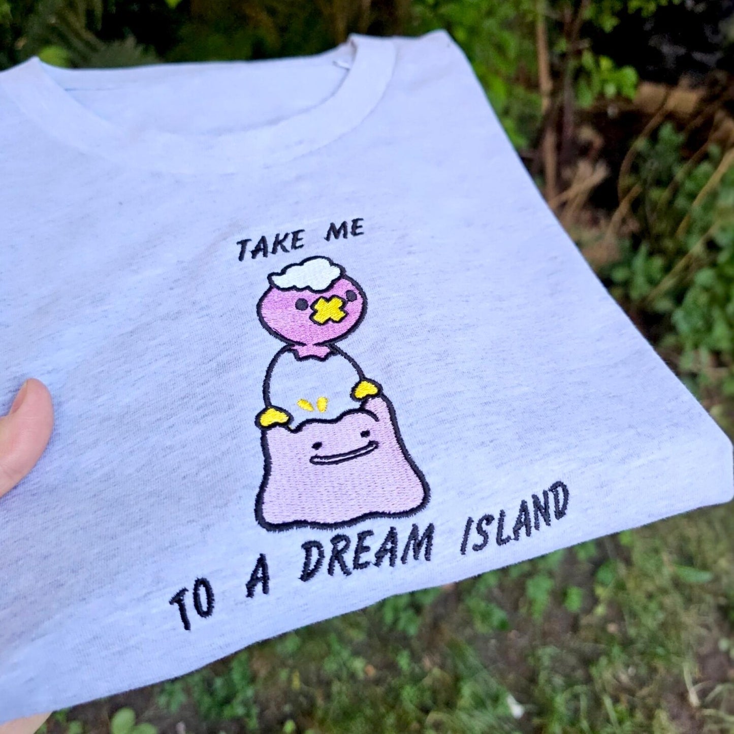 Ditto and Drifloon Embroidered T-shirt