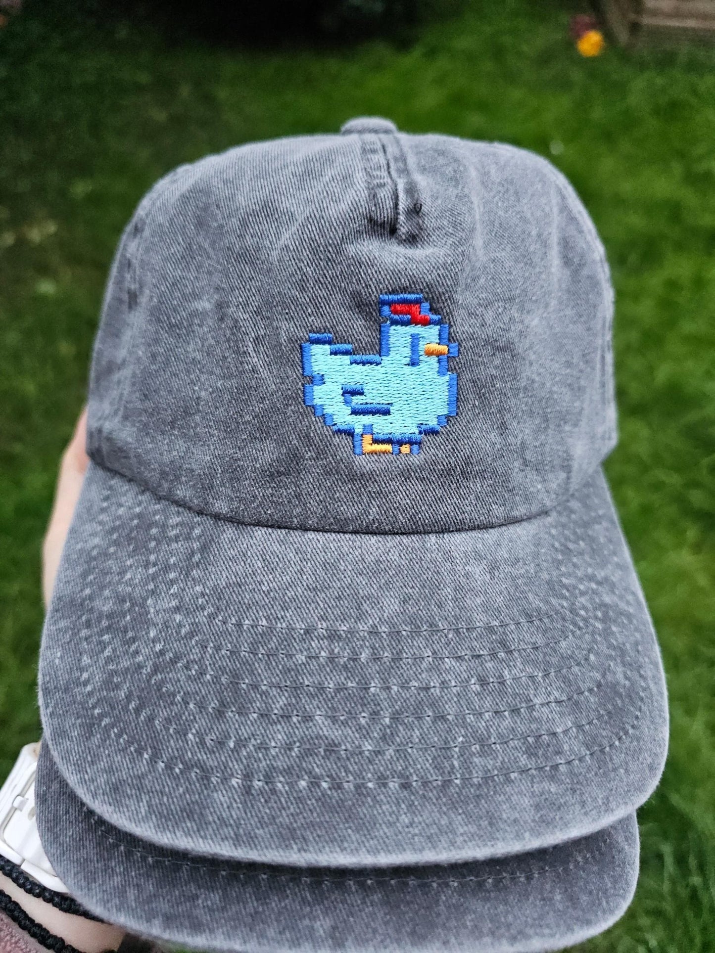 Pixel Chicken Embroidered Cap | Stardew Valley Inspired Gift | Farmer Gift