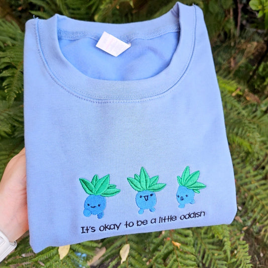 Embroidered It's Ok To Be a Little Different Sweatshirt | Cute Gaming Top