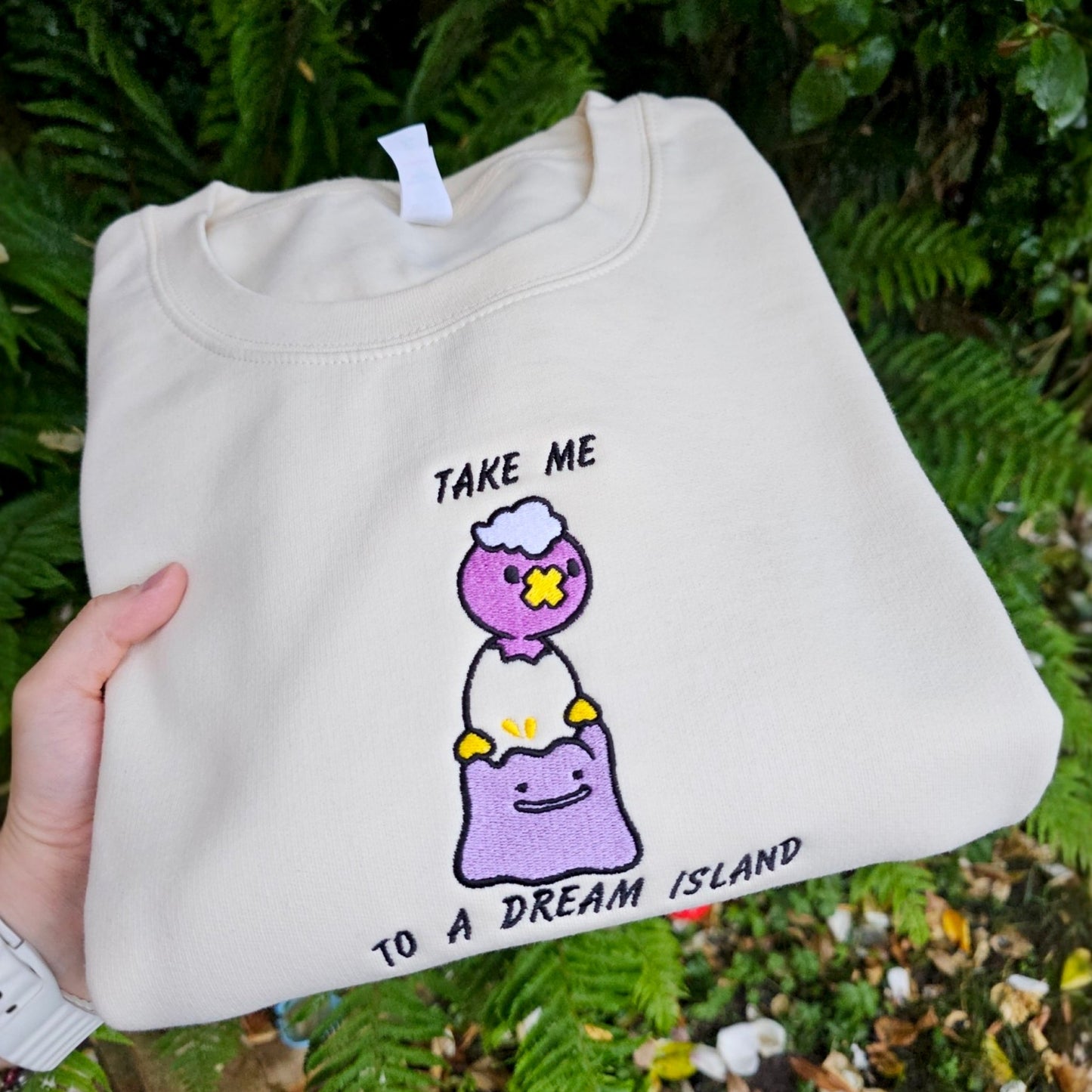 Take me to a dream island embroidered sweatshirt