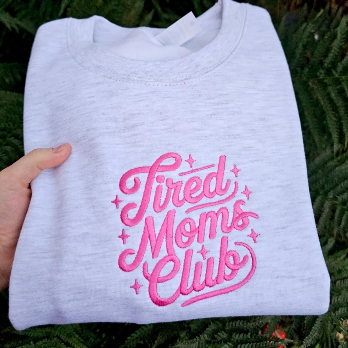 Tired Moms Club Embroidered Sweatshirt | Funny Motherhood Gift