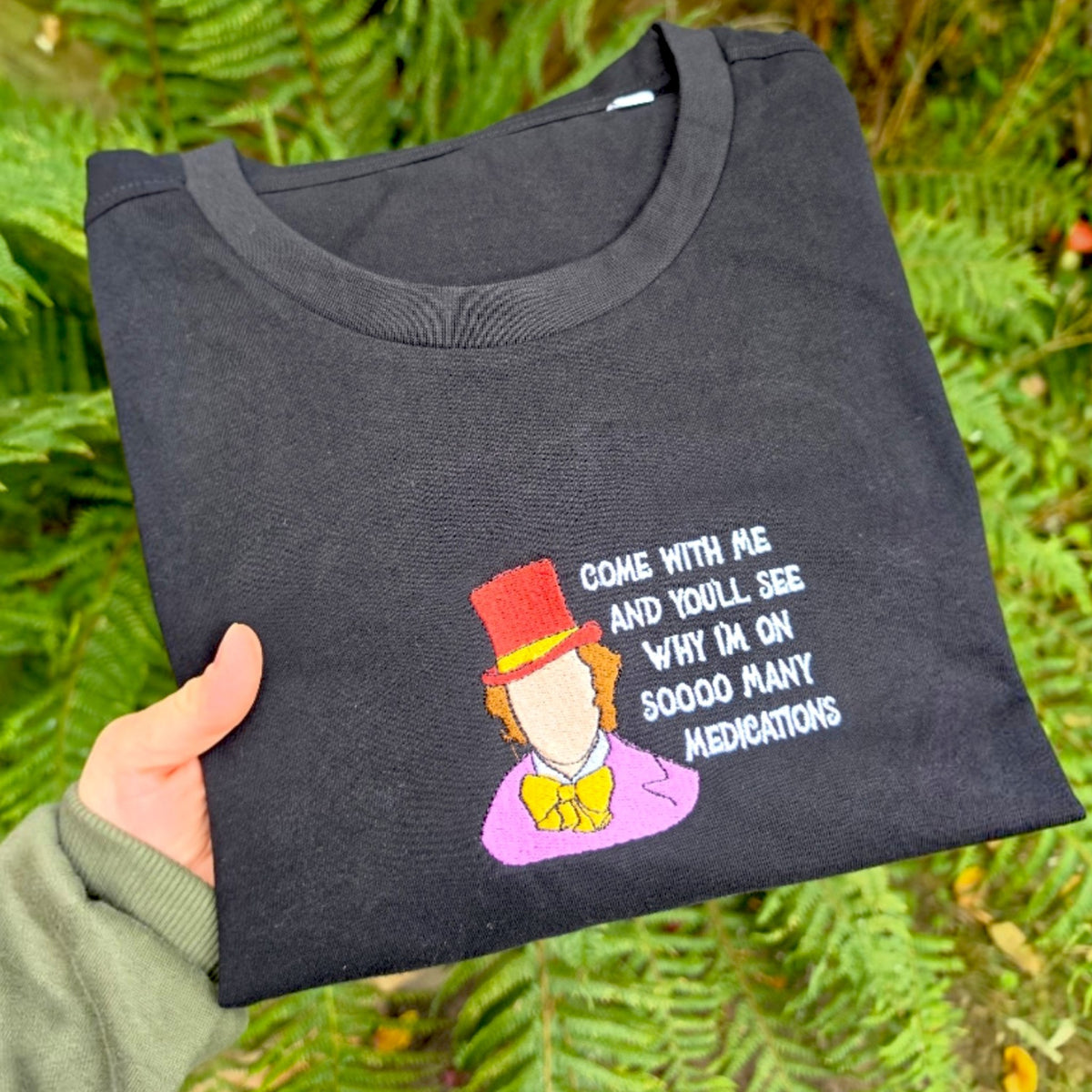 Funny Chronic Illness Embroidered T-shirt