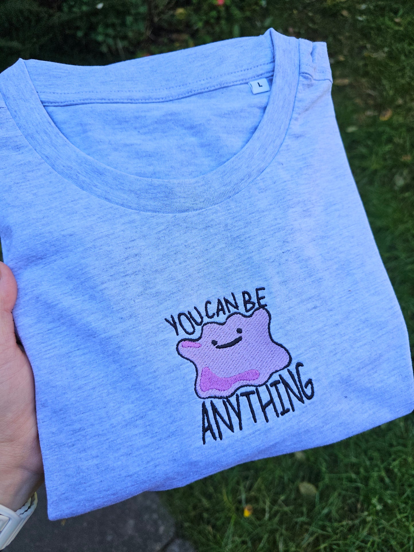 You Can Be Anything Cute Embroidered T-shirt