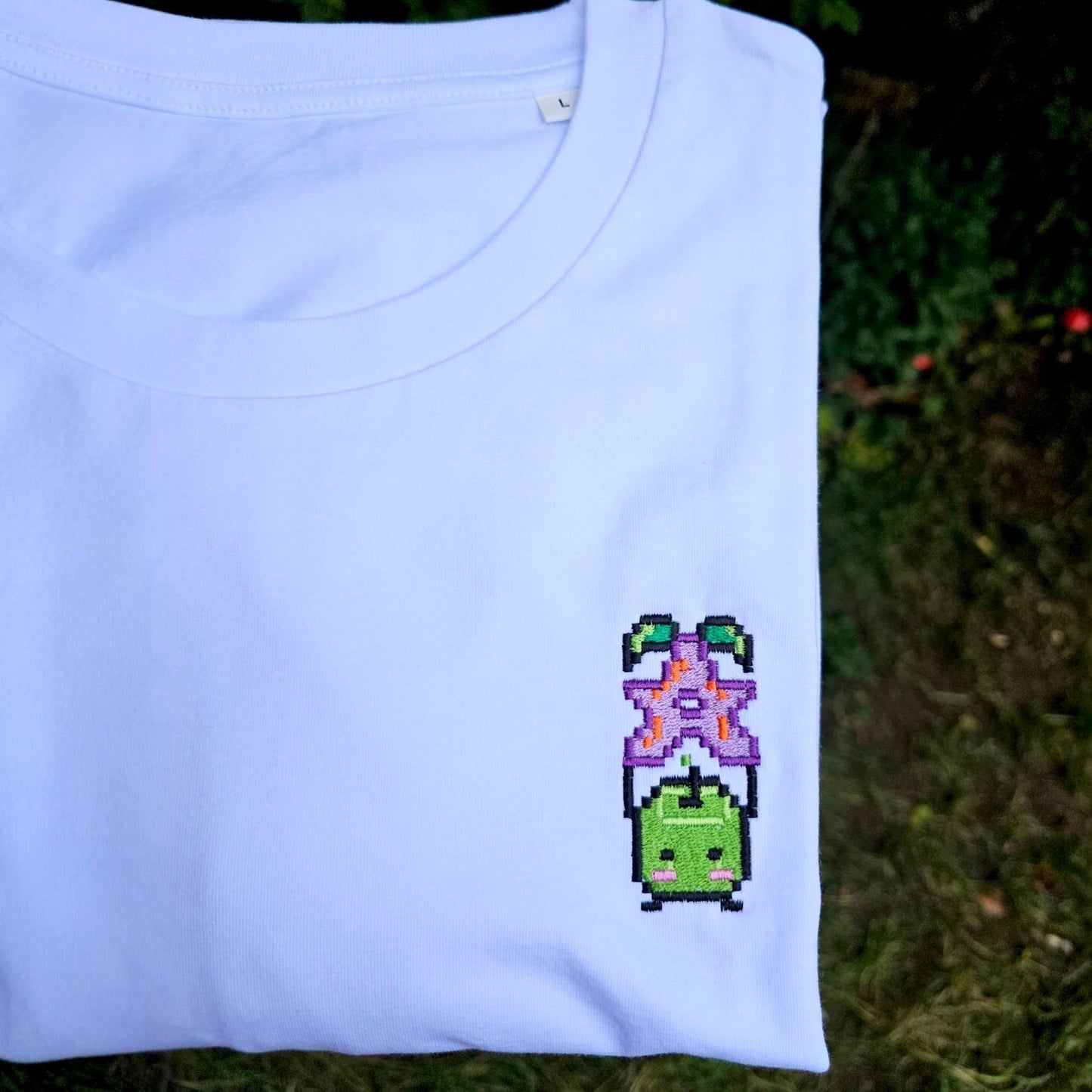 Junimo Stardrop Embroidered T-shirt, Stardew Valley Shirt, Gamer Gift, Farmer, Cozy Gamer