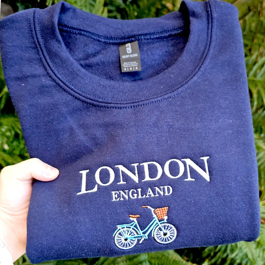 London England Embroidered Sweatshirt