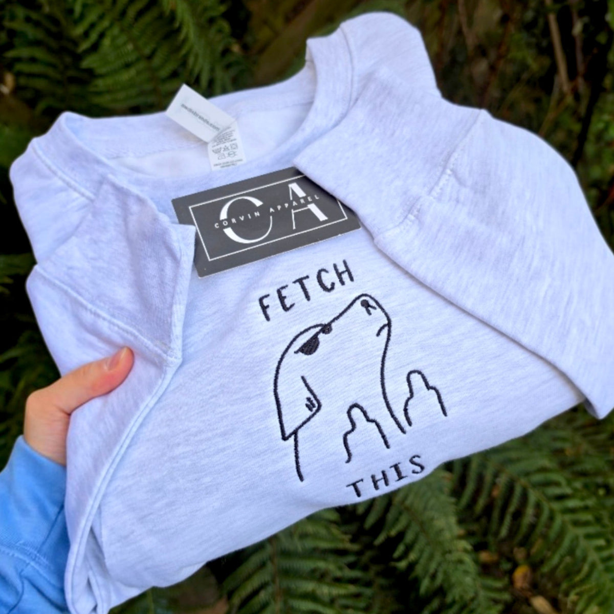 Funny Dog Embroidered Sweatshirt | Dog Jumper