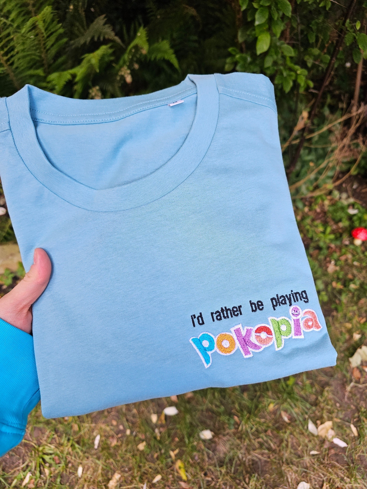 Pokopia Embroidered T-shirt Left Chest