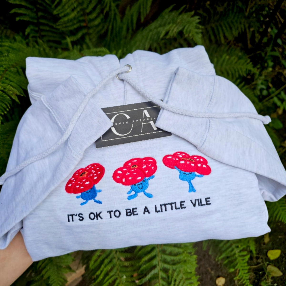 It's Ok To Be A Little Vile Embroidered Hoodie | Cute Anime Hoodie | Gifr For Her | Gift For Him