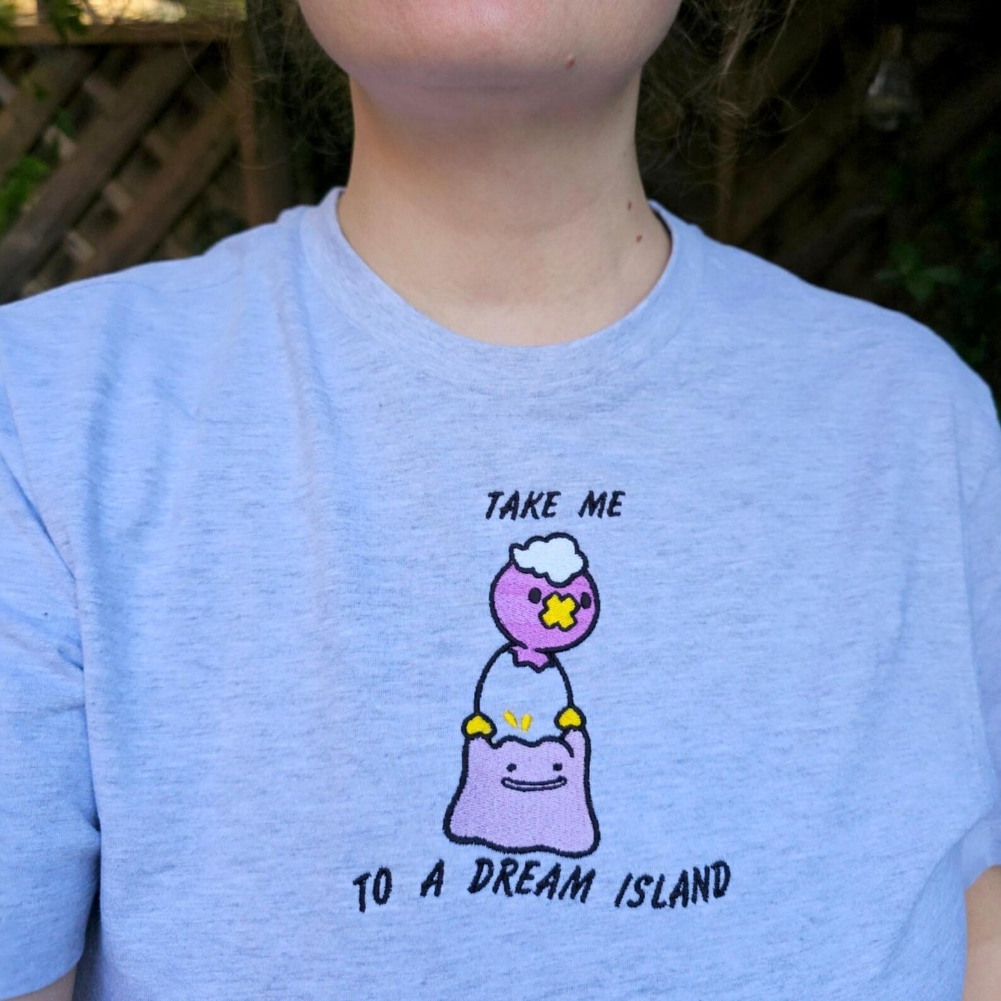 Ditto and Drifloon Embroidered T-shirt