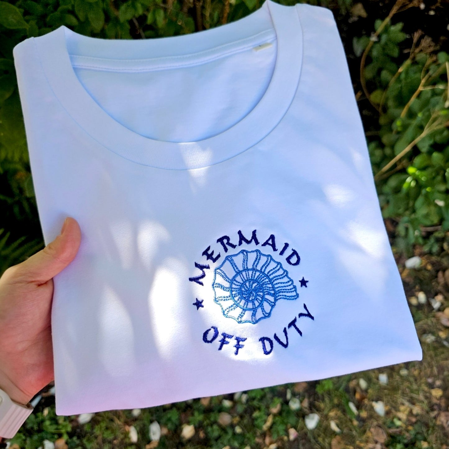 Off Duty Mermaid Embroidered T-shirt