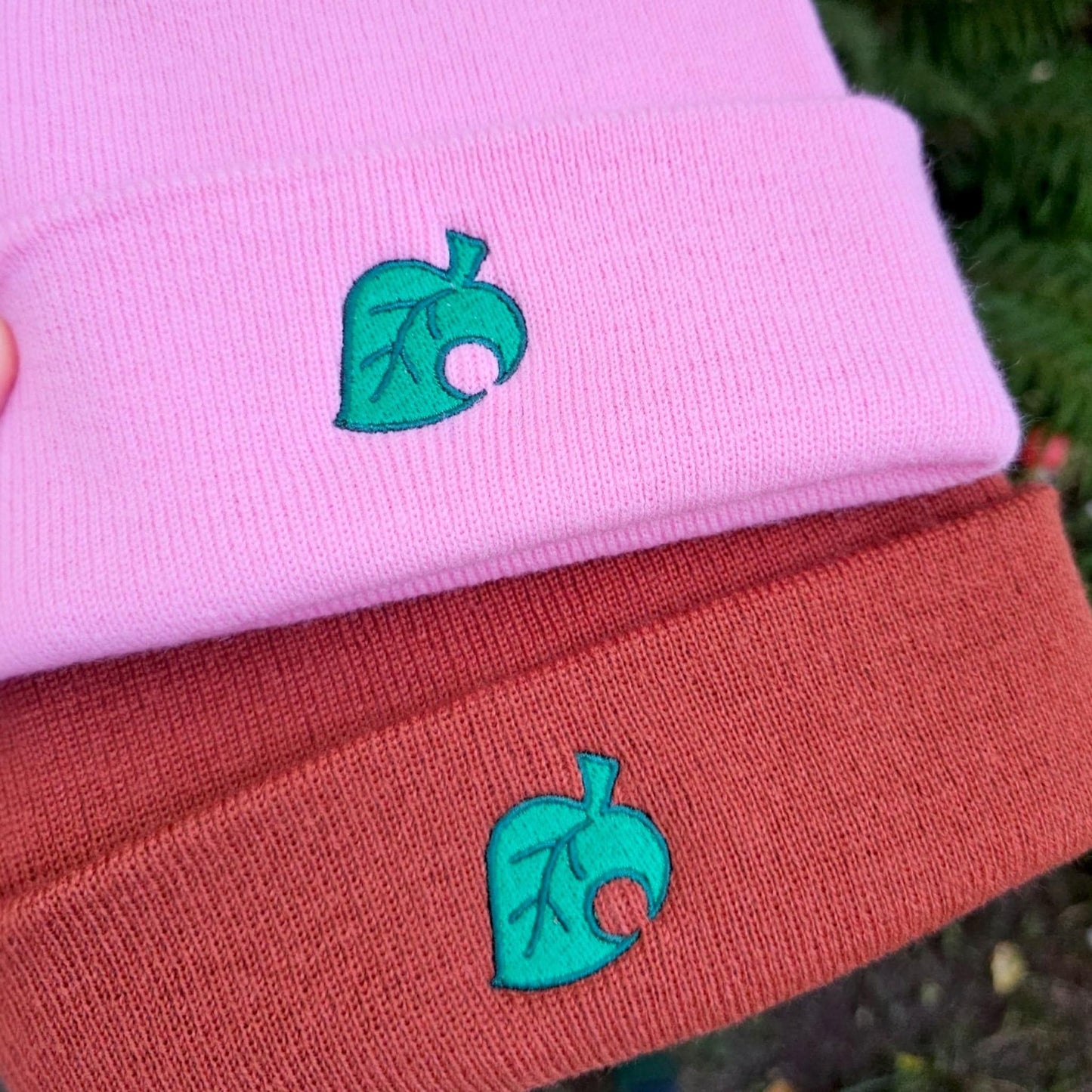 Animal Crossing Leaf Embroidered Beanie | Cozy Gaming Hat | ACNH Gift – CORVIN APPAREL