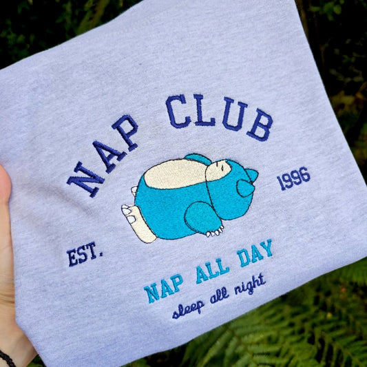 Nap Club Embroidered Sweatshirt | Cute Kawaii Sweatshirt