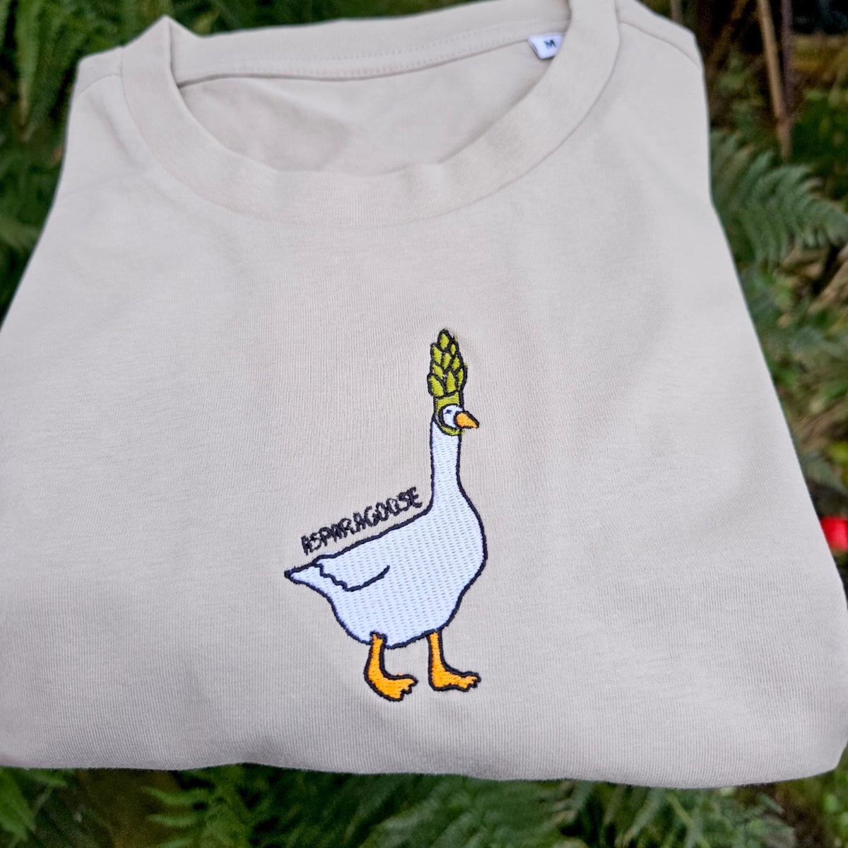 Asparagoose Embroidered T-shirt | Punny Shirt