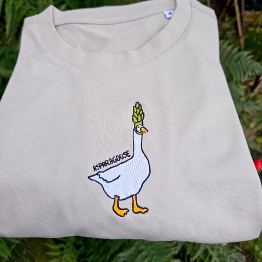 Asparagoose Embroidered T-shirt | Punny Shirt
