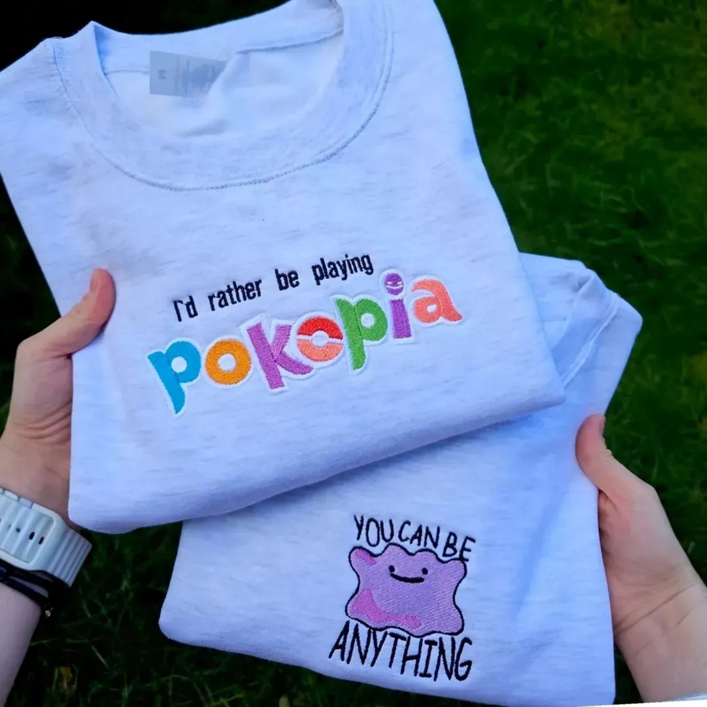 You Can Be Anything Embroidered Sweatshirt | Cute Embroidered Top