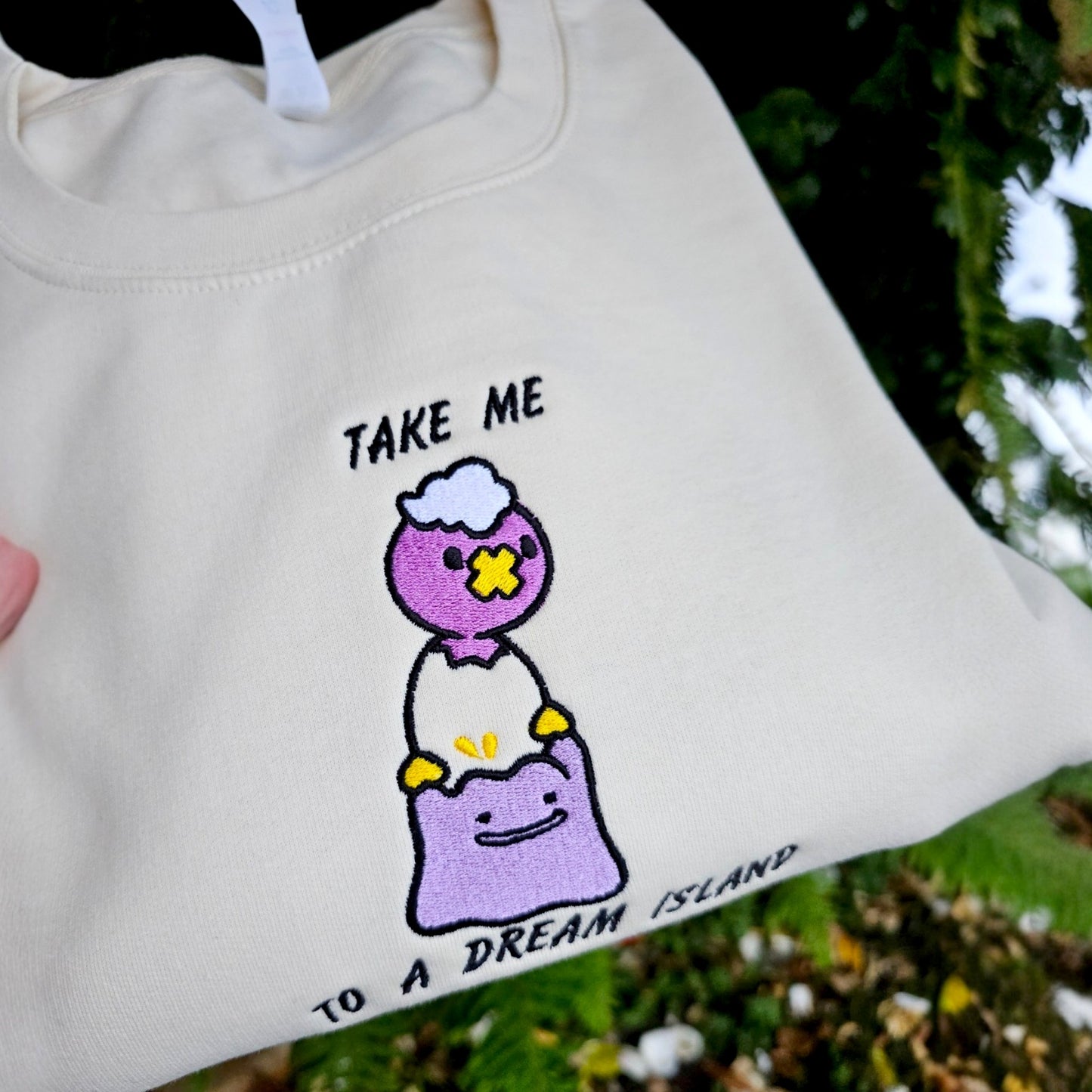 Take me to a dream island embroidered sweatshirt