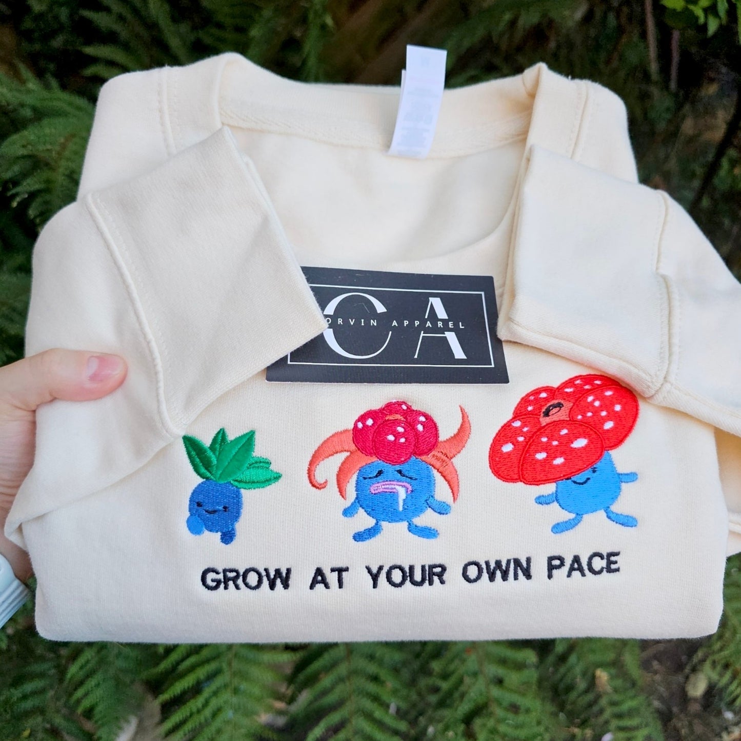 Grow With The Flow Embroidered Sweatshirt | Kawaii Gaming Sweatshirt