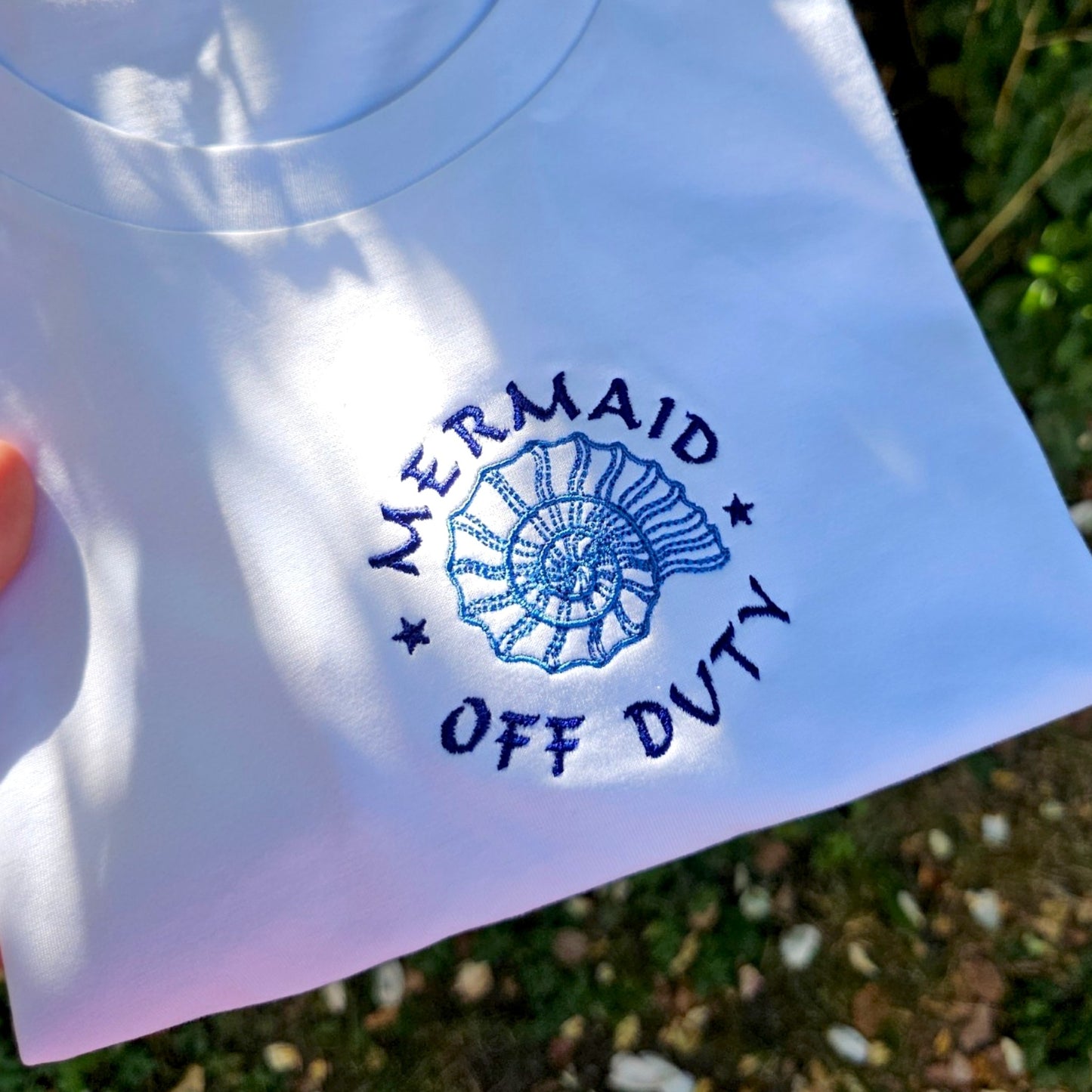 Off Duty Mermaid Embroidered T-shirt