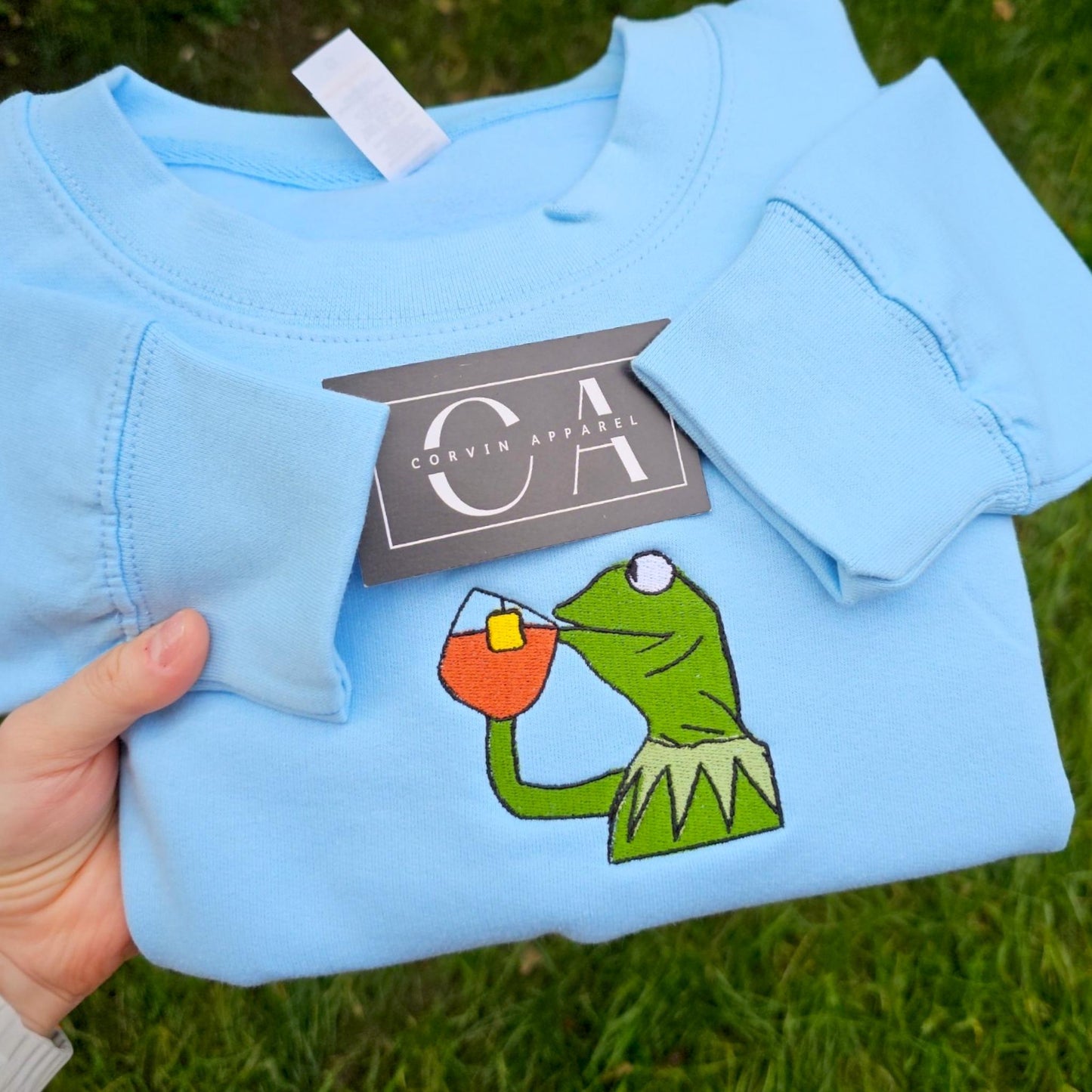 None Of My Business Embroidered Sweatshirt