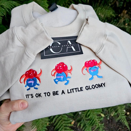 It's Ok To Be A Little Gloomy Embroidered Sweatshirt | Gaming Jumper