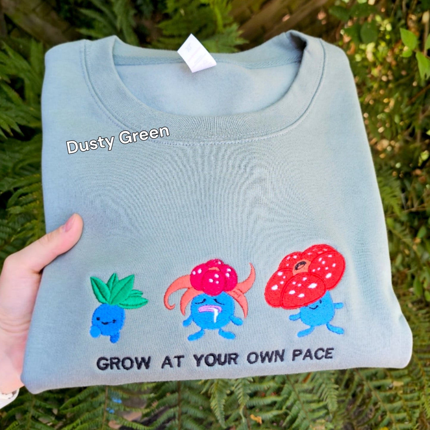 Grow With The Flow Embroidered Sweatshirt | Kawaii Gaming Sweatshirt